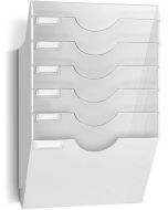 Présentoir mural - A4 Paysage - 6 compartiments - Blanc : CEP Réception Image