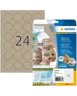 Étiquettes adhésives rondes - diamètre 40 mm - brun naturel HERMA Lot de 480 - photo