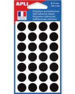 Pastilles adhésives 15 mm Noir  APLI 111847