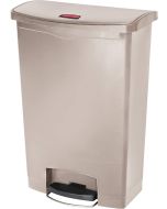 Poubelle à pédale avec couvercle - 90 litres - Beige : RUBBERMAID Visuel