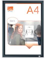 Cadre porte affiche en aluminium - 250 x 340 mm - Graphite : NOBO image