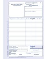 Facturier Auto-Entrepreneur Carnet autocopiant Dupli ELVE modèle