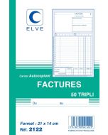 FACTURE Carnet autocopiant Tripli - 210 x 140 mm Elve 2122
