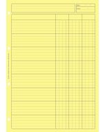 Bloc Audit Jaune 3 colonnes - Feuille de travail (ELVE 2631)