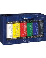 Boite de 6 Peinture acrylique EL Greco Assortiment KREUL