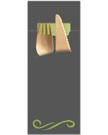 Pochette à couverts - Bordeaux/Blanc HYGOSTAR Lot de 520