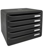 Module de rangement 5 tiroirs Big Box Plus - Noir EXACOMPTA photo