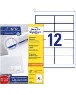 Étiquettes adhésives 97 x 42,3 mm AVERY Ecologique Lot de 1200