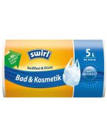 Sacs Poubelle avec poignée - 5 litres - Blanc : SWIRL Lot de 40