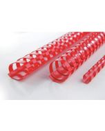 Baguettes de 21 anneaux - 14 mm - Rouge : GBC Lot de 100