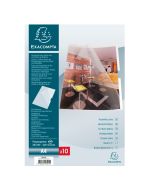 58201E EXACOMPTA  : Pochettes à coins A4 - PP20 Cristal transparent (Classement)