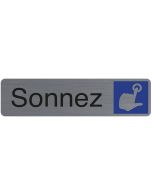 Plaque adhésive de signalisation - Sonnez : EXACOMPTA image