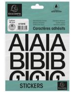 Pochette de Lettres adhésives de A à Z - 40 mm - Noir : EXACOMPTA image