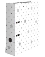 Classeur à levier - Dos de 70 mm - Motifs étoilés - Blanc à étoiles grises HERMA Stars