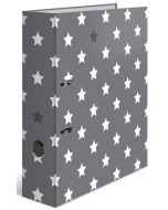 Classeur à levier - Dos de 70 mm - Motifs étoilés - Gris à étoiles blanches HERMA Stars