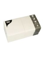 Serviettes de table Cocktail - 240 x 240 mm - Blanc : PAP STAR Lot de 200 face