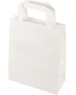 Sac en Papier - 220 x 100 x 280 mm - Kraft Blanc PAPSTAR Lot de 50 sachet