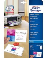 Cartes de Visite blanches Quick et Clean - 250 g - 85 x 54 mm : AVERY Lot de 200 Image