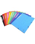 Chemise à élastiques 3 rabats Carte lustrée 400g - Couleurs vives : EXACOMPTA Modèle