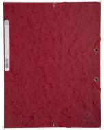 Chemise à élastiques 3 rabats Carte lustrée 400g - Cerise : EXACOMPTA Photo