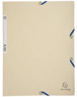 Chemise à élastiques 3 rabats Carte lustrée 400g - Ivoire : EXACOMPTA Image