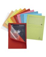 Chemises à fenêtre - Assortiment de couleurs : EXACOMPTA Super Lot de 100 Modèle