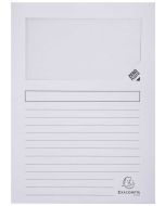 Lot de 100 Chemises à fenêtre - Blanc : EXACOMPTA Forever Visuel