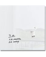 SIGEL : Tableau magnétique en verre - 1000 x 1000 mm - GL201 - Blanc