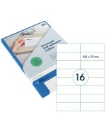 Étiquettes adhésives - 105 x 37 mm RILLPRINT Lot de 1600