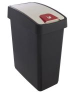 Photo Poubelle avec couvercle - 25 litres - Anthracite/Crème KEEEPER Magne
