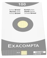 Photo Fiches Bristol quadrillées - 148 x 210 mm - Jaune EXACOMPTA Image