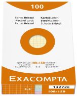 Photo Fiches Bristol quadrillées - 100 x 150 mm - Assortiment EXACOMPTA Image