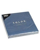 Photo Lot de 50 serviettes de table unies - Bleu foncé PAP STAR Restaurant 14225