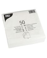 Lot de 50 Serviettes en papier 2 couches - Blanc PAP STAR Image