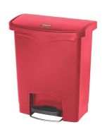 Photo Poubelle à pédale avec couvercle Rouge 30 litres 1883564 RUBBERMAID