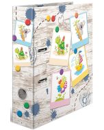 Photo Classeur à levier à motifs - Dos de 70 mm - Amis du bac à sable HERMA Maternelle