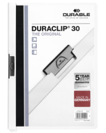 Photo Chemise de présentation A4 à clip - Blanc (DURABLE 2227-02)