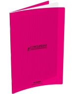Photo Cahier Séyès / Grands carreaux Rose - Polypro - 96 pages - 240 x 320 mm CONQUERANT :