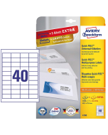 Photo Étiquettes adhésives - 48,5 x 25,4 mm - Blanc AVERY Lot de 1200