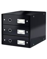 Photo Boite de classement WOW - 3 tiroirs - Noir LEITZ Click et Store 6048-00-95