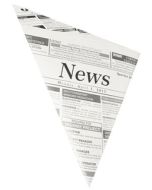 Photo Cornet pour fingerfood - 270 x 190 x 190 mm PAP STAR Newsprint