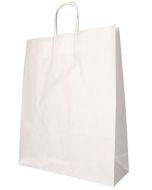 Photo Sac en papier avec anse - 400 x 320 x 120 mm - Blanc PAP STAR