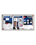 Photo Vitrine d'intérieur plate - 3 feuilles A4 - 730 x 370 mm : FRANKEN X-traLine