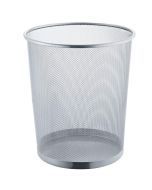 Photo Corbeille à papier 15 litres en métal - Argent : HELIT Mesh H2518500