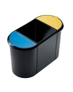 Photo Corbeille à papier - Trio System Noir/Bleu/Jaune : HELIT H6103598