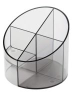 Photo Pot à crayons Multipot Economy - Gris transparent : HELIT H6390208