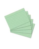 Photo Lot de 100 fiches Bristol lignées - 52 x 74 mm - Vert : HERLITZ 10836336