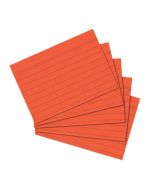 Photo Lot de 100 fiches Bristol lignées - 74 x 105 mm - Orange : HERLITZ 10901197