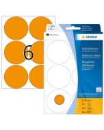 Photo HERMA : Lot de 144 étiquettes adhésives rondes 2284 - 50,0 mm - Orange fluo