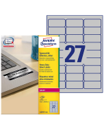 Photo Étiquettes adhésives de signalisation - Argent - 63,5 x 29,6 mm AVERY L6011-100